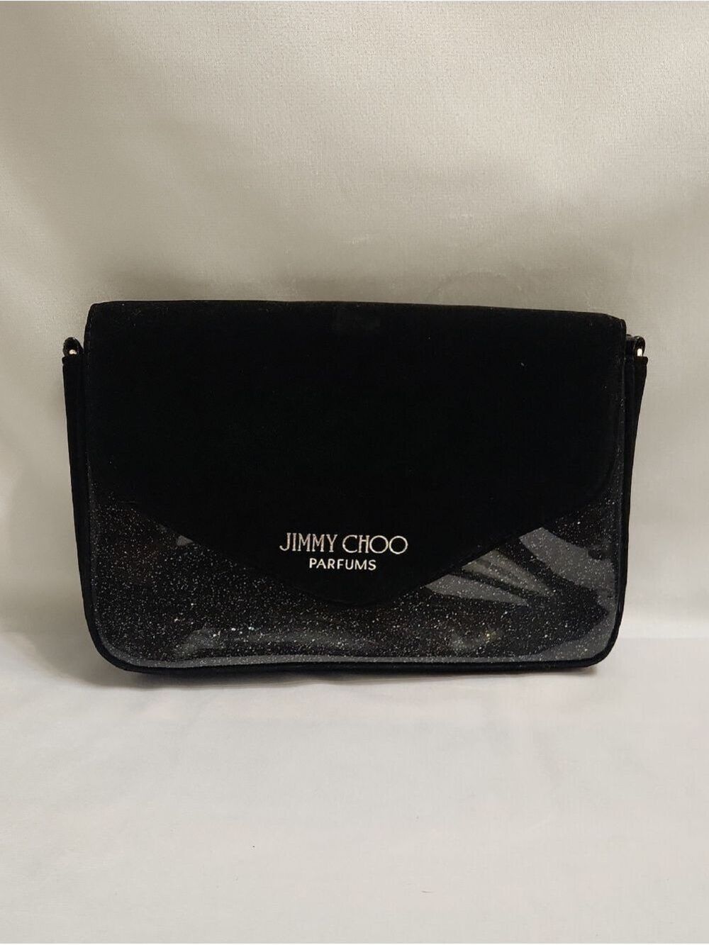 Jimmy Choo Parfums Black Velvet Glitter Crossbody Shoulder Bag